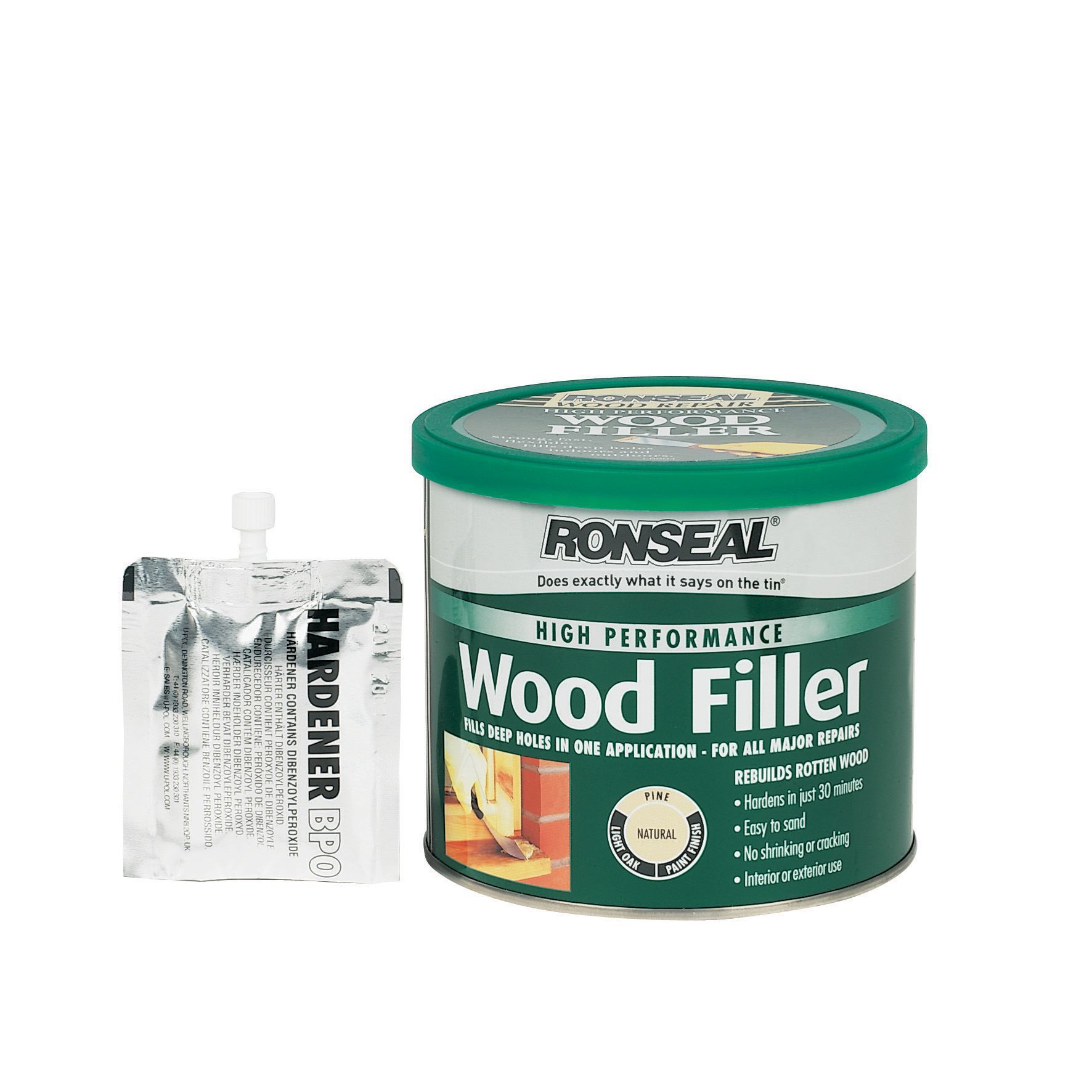 Stucco per legno Ronseal High Performance naturale 1kg