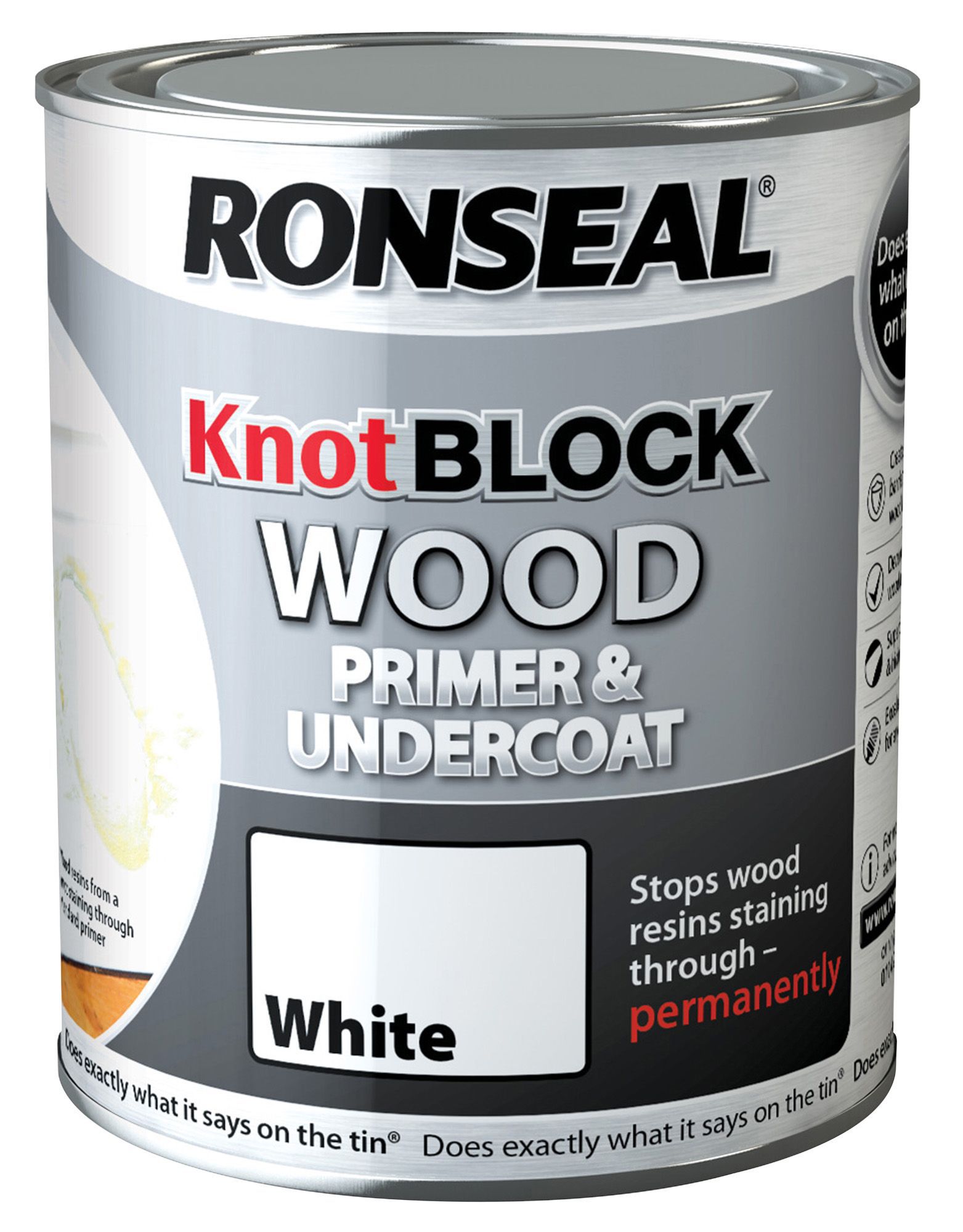 Ronseal Knot Block White Wood Primer & undercoat 0.75L DIY at B&Q