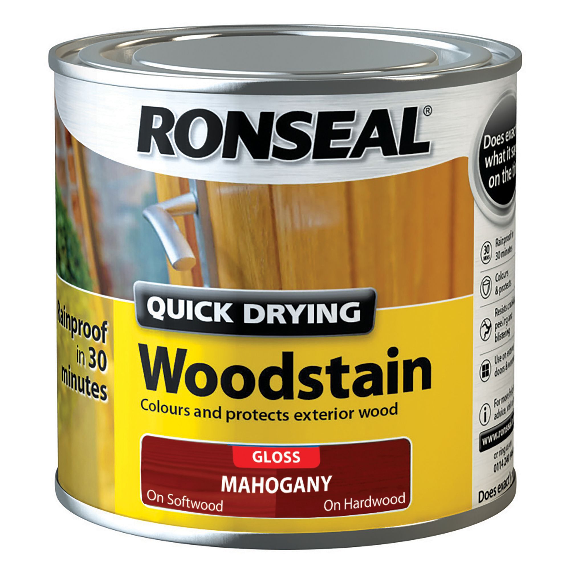 Ronseal Mahogany Gloss Wood stain, 250ml
