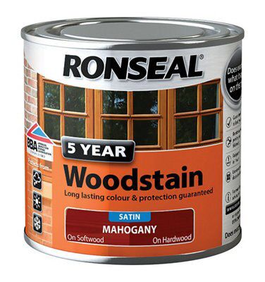 Ronseal Mahogany High satin sheen Wood stain, 250ml