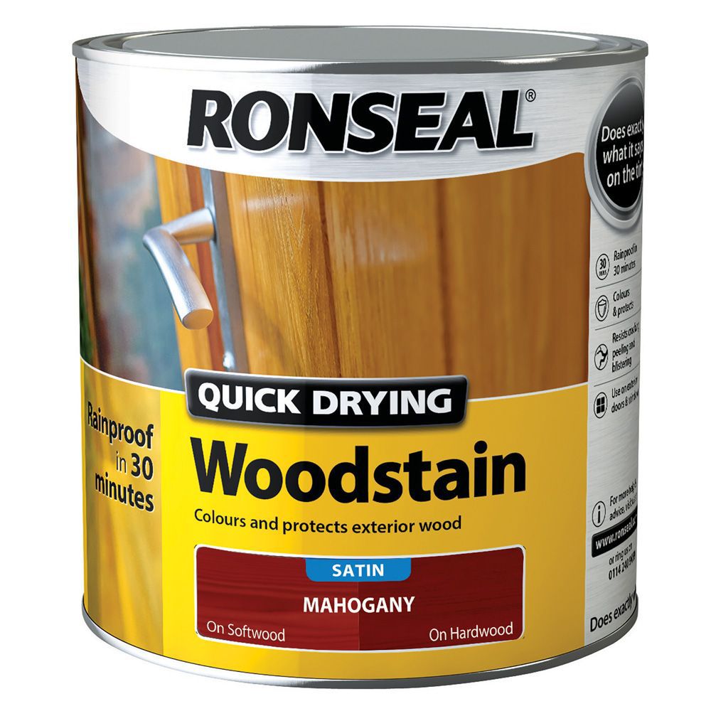 Ronseal Mahogany Satin Wood stain, 2.5L