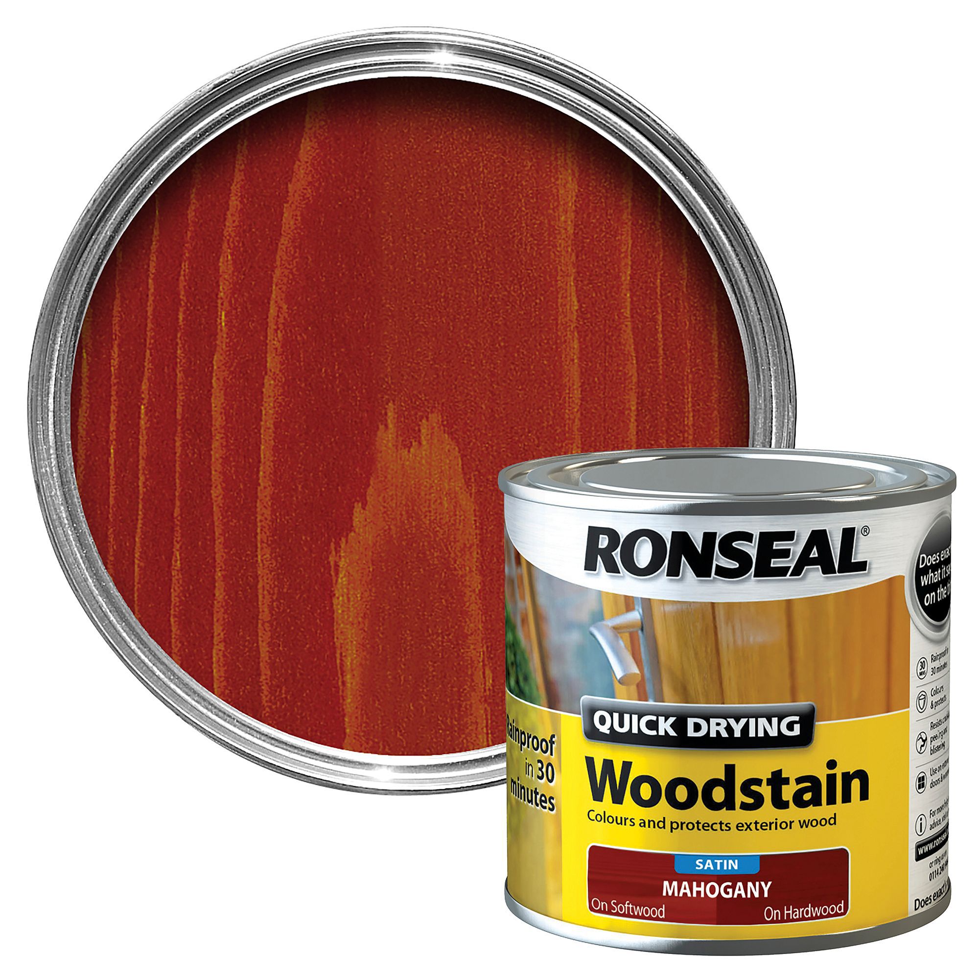 Ronseal Mahogany Satin Wood stain, 250ml