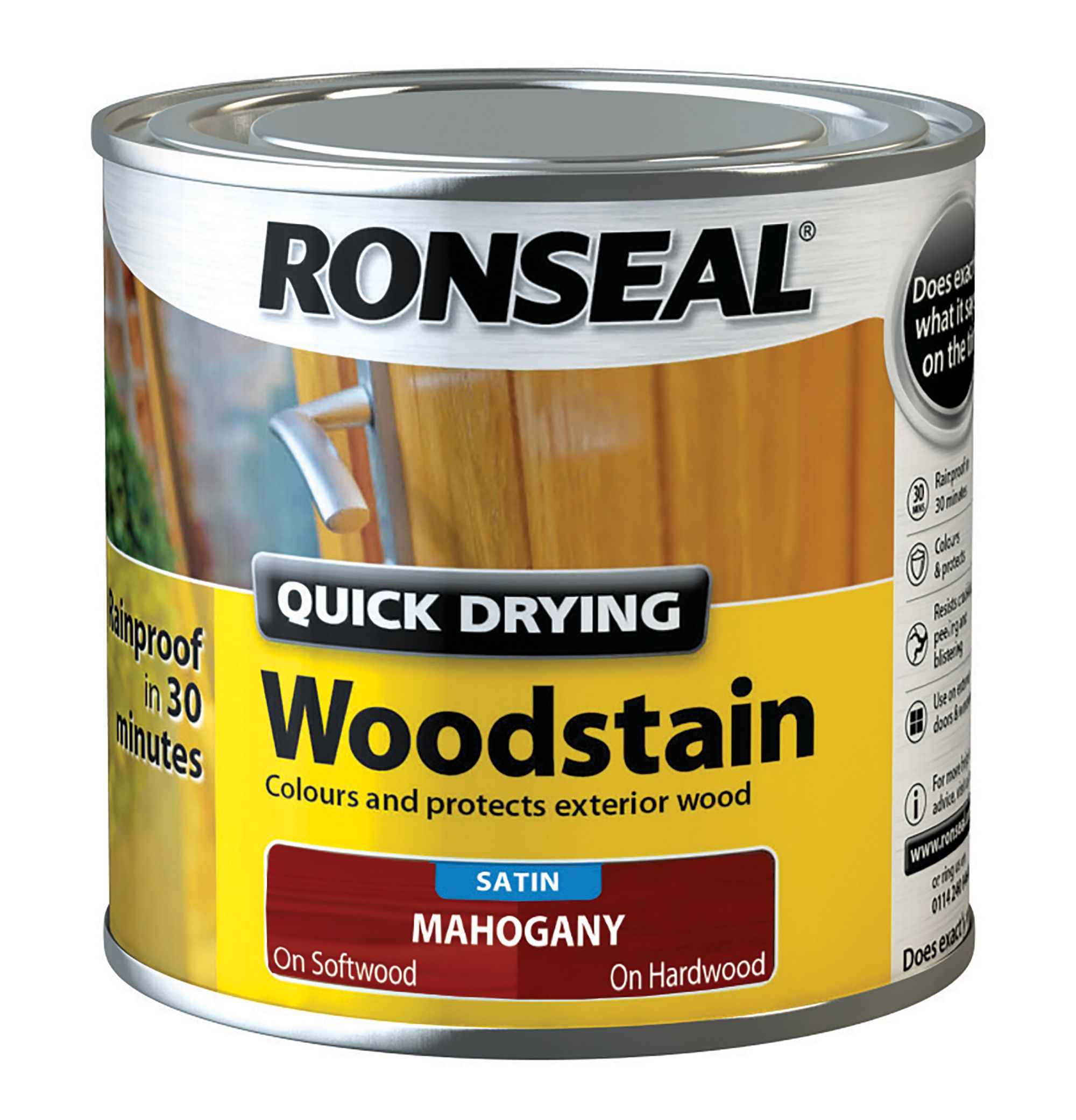 Ronseal Mahogany Satin Wood stain, 250ml