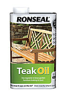 Ronseal Matt Teak Furniture Wood oil, 1L