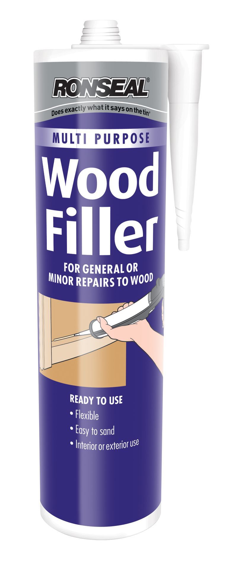 Ronseal Multi purpose Dark Ready mixed Wood Filler, 670g