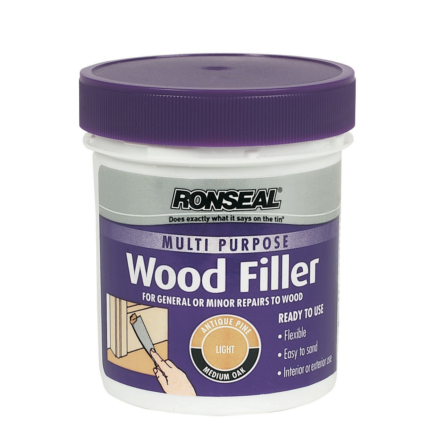 Ronseal Multi purpose Light Ready mixed Wood Filler, 370g