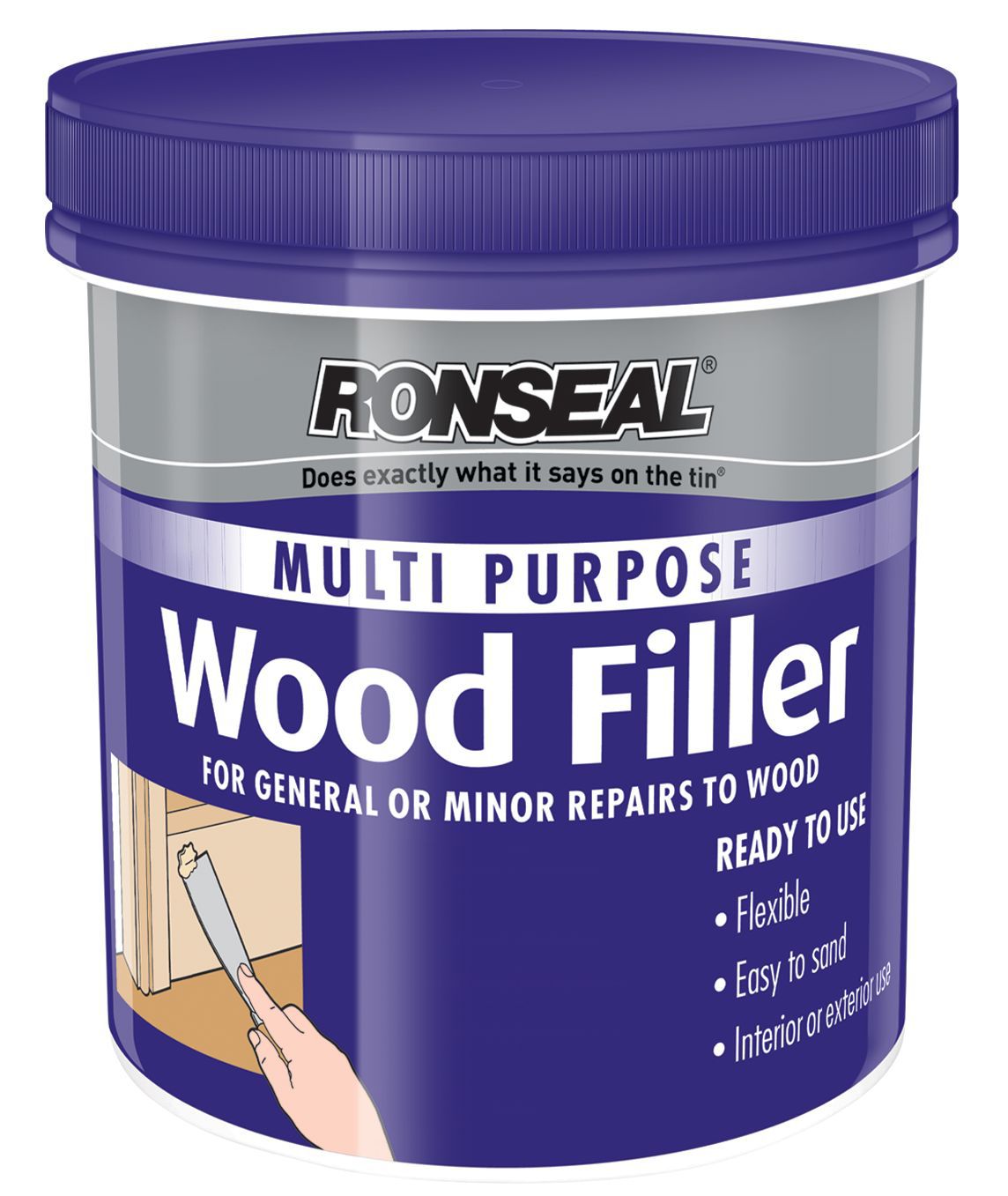 Ronseal Multi purpose Medium Ready mixed Wood Filler, 250g