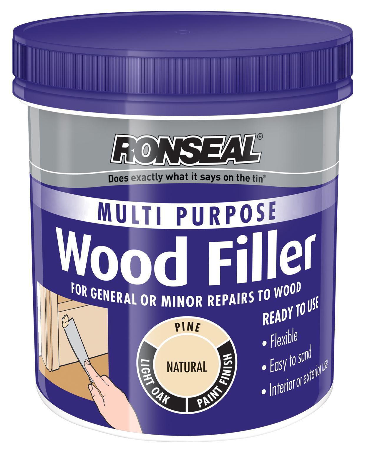 Ronseal Multi purpose Natural Ready mixed Wood Filler, 0.47kg