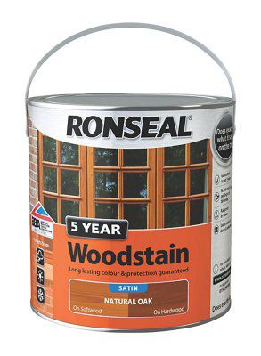 Ronseal Natural oak High satin sheen Wood stain, 2.5L