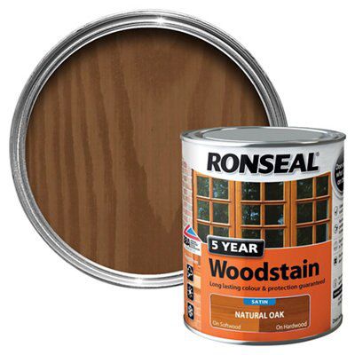 Ronseal Natural oak High satin sheen Wood stain, 750ml