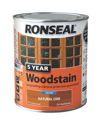 Ronseal Natural oak High satin sheen Wood stain, 750ml
