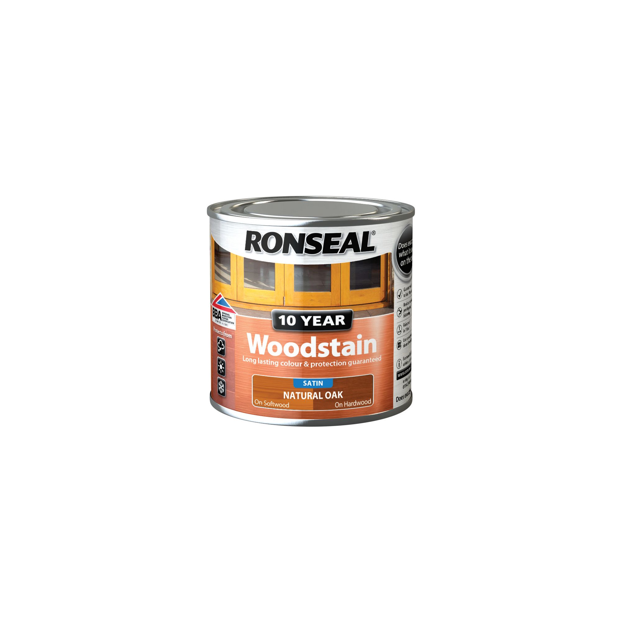Ronseal Natural oak Satin Wood stain, 250ml DIY at B&Q