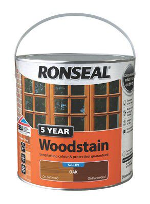 Ronseal Oak High satin sheen Wood stain, 2.5L