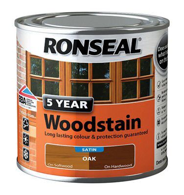 Ronseal Oak High satin sheen Wood stain, 250ml