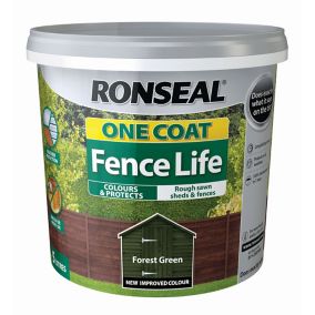 Ronseal One coat fence life Forest green Matt Fence & shed Treatment, 5L