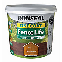 Ronseal One coat fence life Harvest gold Matt Fence & shed Treatment 5L