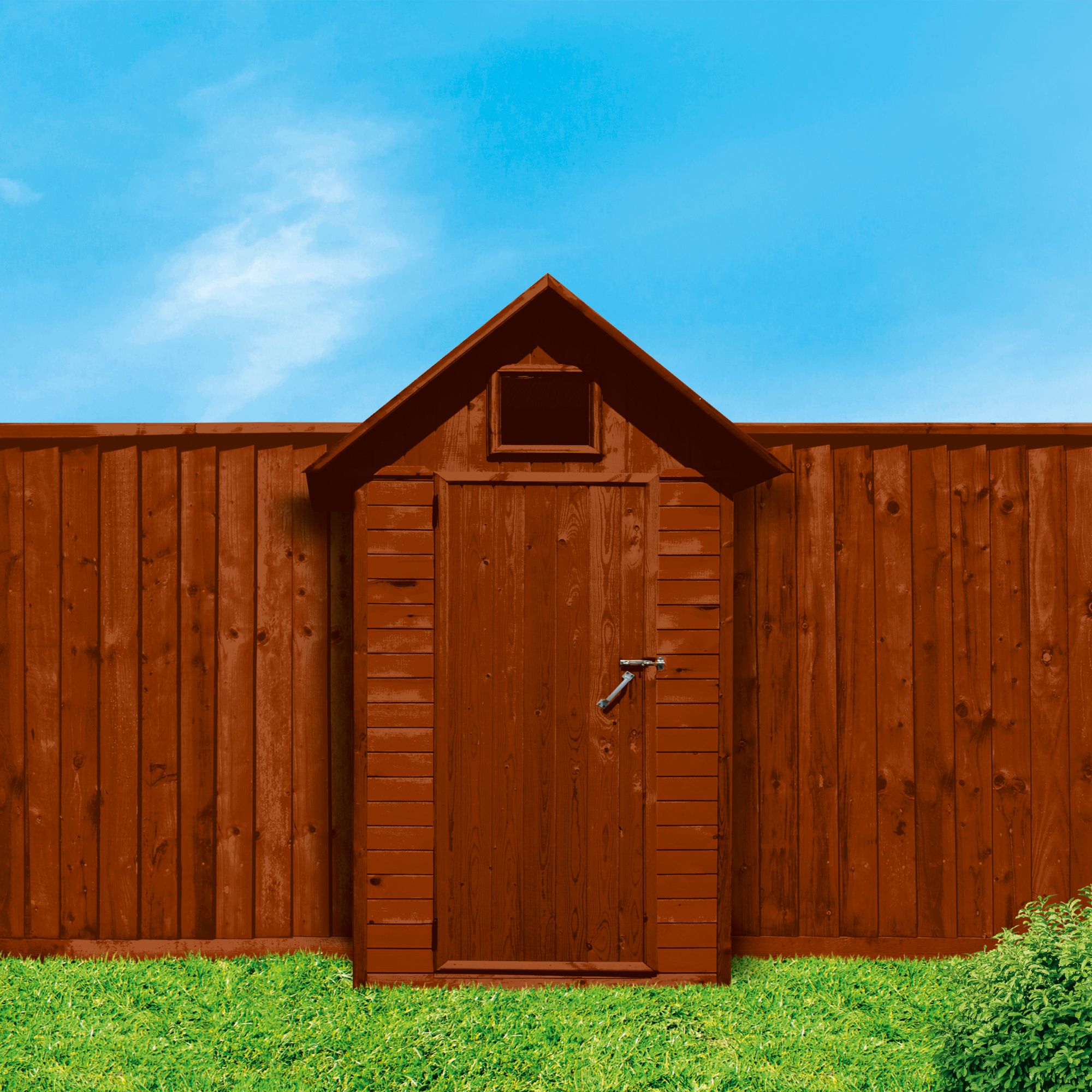 Ronseal One Coat Medium Oak Matt Medium base Exterior Shed & fence Protector Wood paint, 950ml Pouch - 5L Refill Concentrate