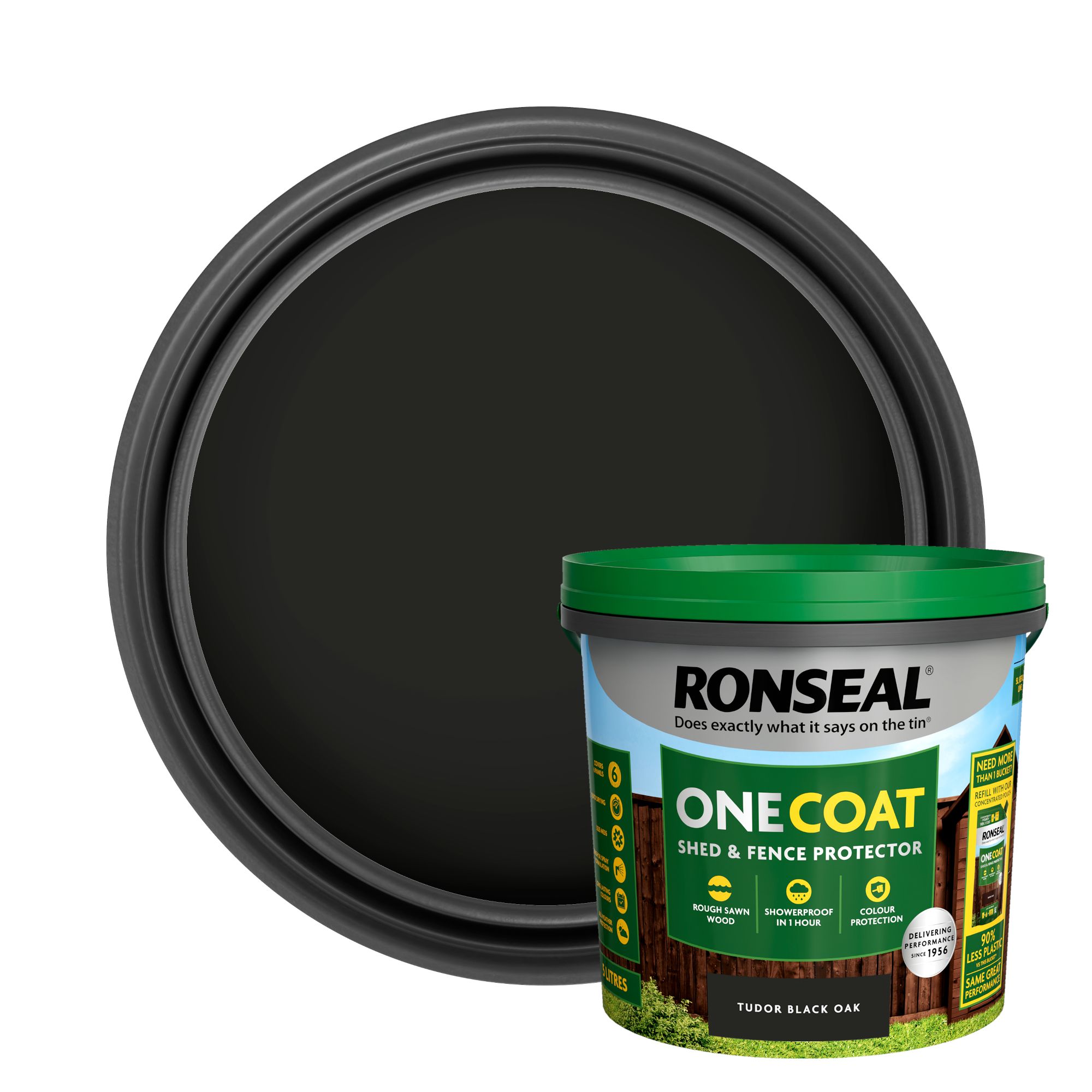 Ronseal One Coat Recinzione Life Tudor Rovere Nero Colori E Protegge - Foto 2
