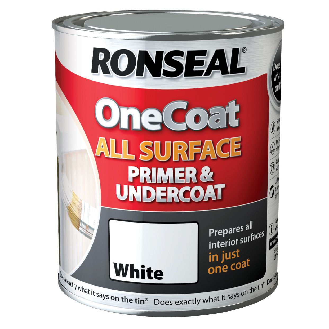 Ronseal One coat White Multi surface Primer & undercoat 2.5L