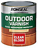 Ronseal Outdoor Varnish Clear Gloss Window frames Wood varnish, 250ml