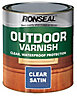 Ronseal Outdoor Varnish Clear Satin Window frames Wood varnish, 2.5L
