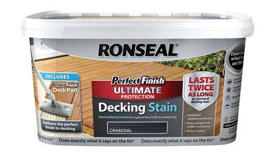 Ronseal Perfect finish Charcoal Decking Wood stain, 2.5L