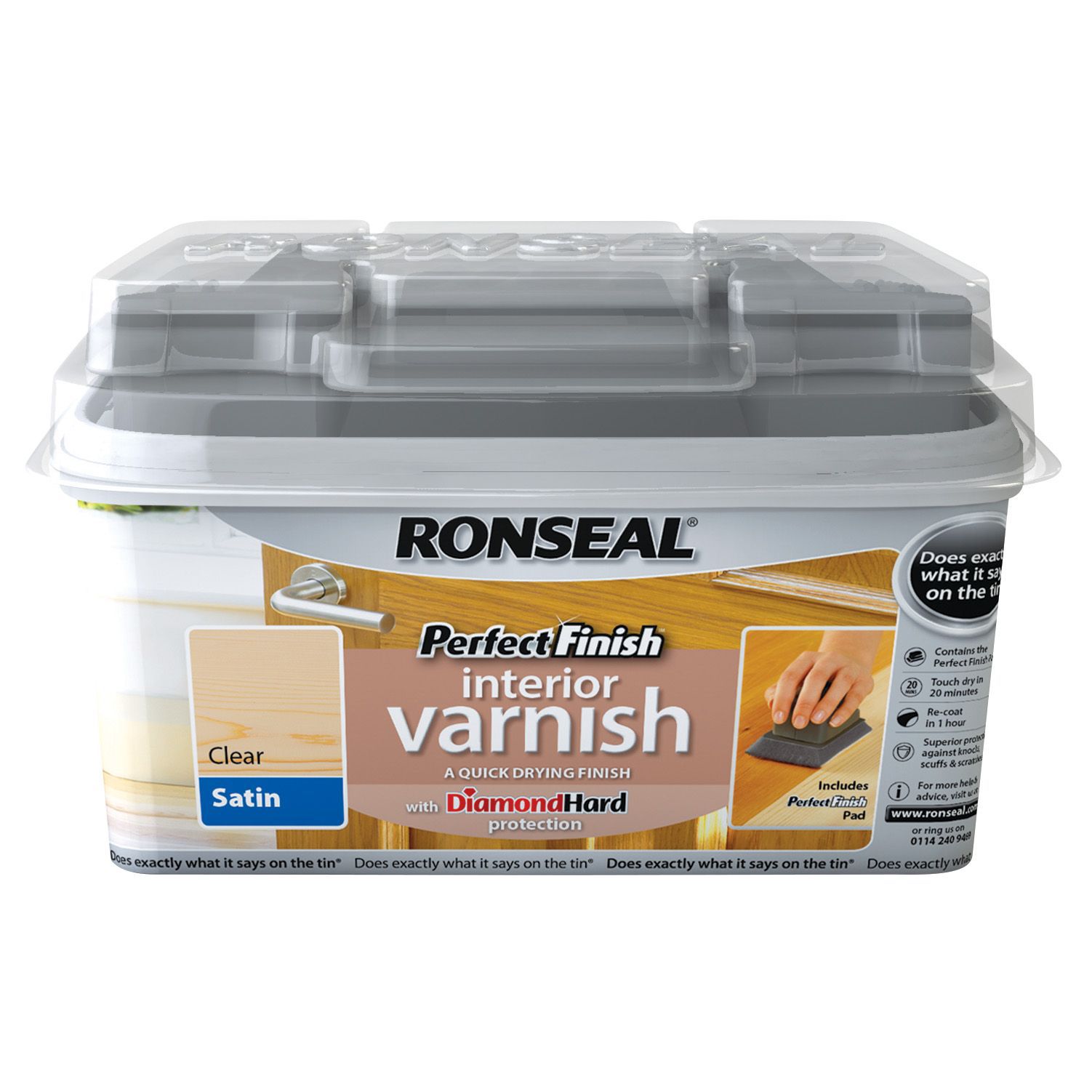 Ronseal Perfect finish Clear Satin Wood varnish, 0.75L DIY at B&Q