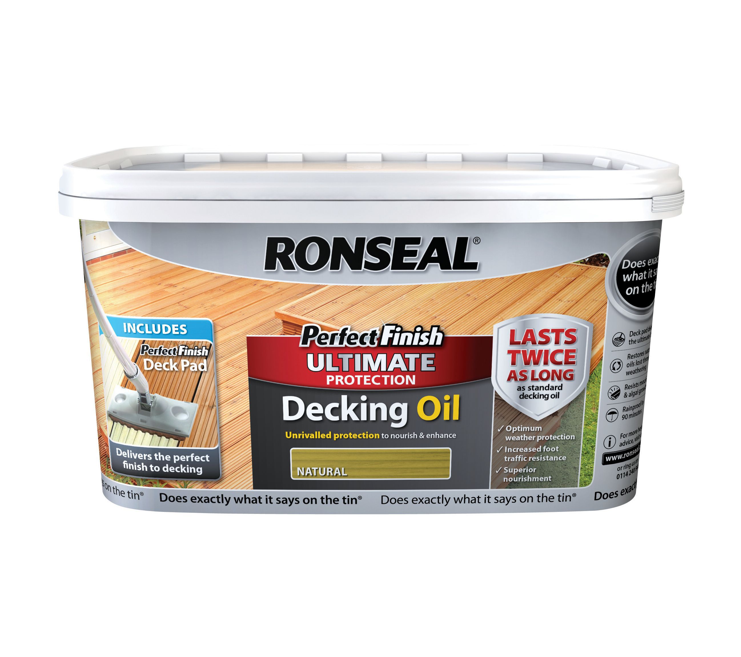 Ronseal Perfect finish Natural Decking Wood oil, 2.5L