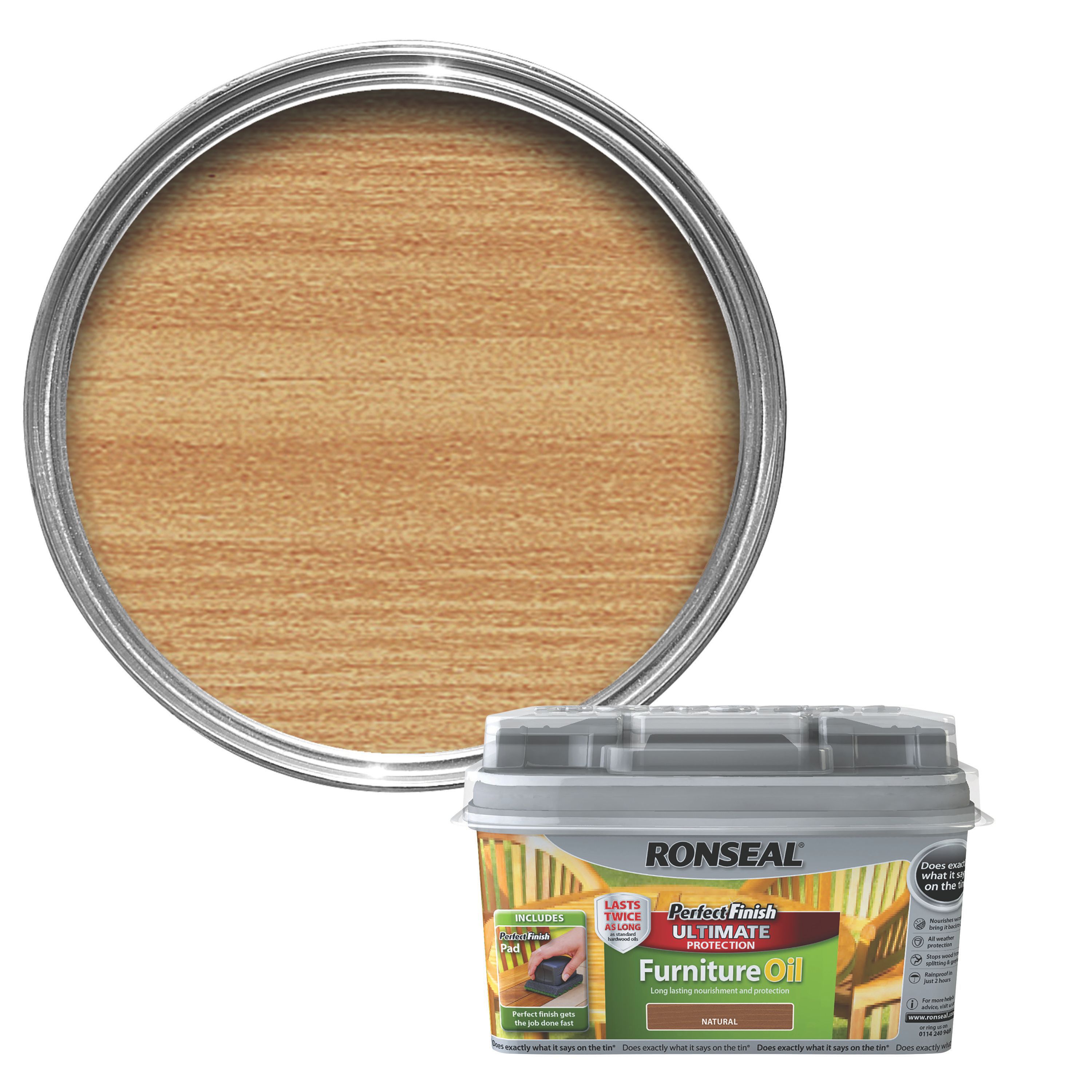 Ronseal Perfect Finish Teak Furniture Wood Oil, 750ml | DIY At B&Q