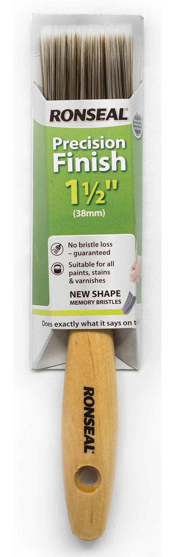 Ronseal Precision finish Fine tip Soft grip Paint brush (W) 38mm