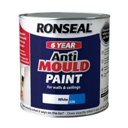 Ronseal Problem wall White Silk Anti-mould paint, 2.5L