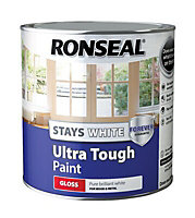 Ronseal Pure brilliant white Gloss Metal & wood paint, 2.5L