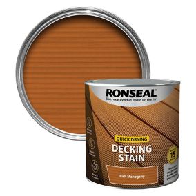 Ronseal Quick-drying Rich mahogany Matt Decking Wood stain, 2.5L