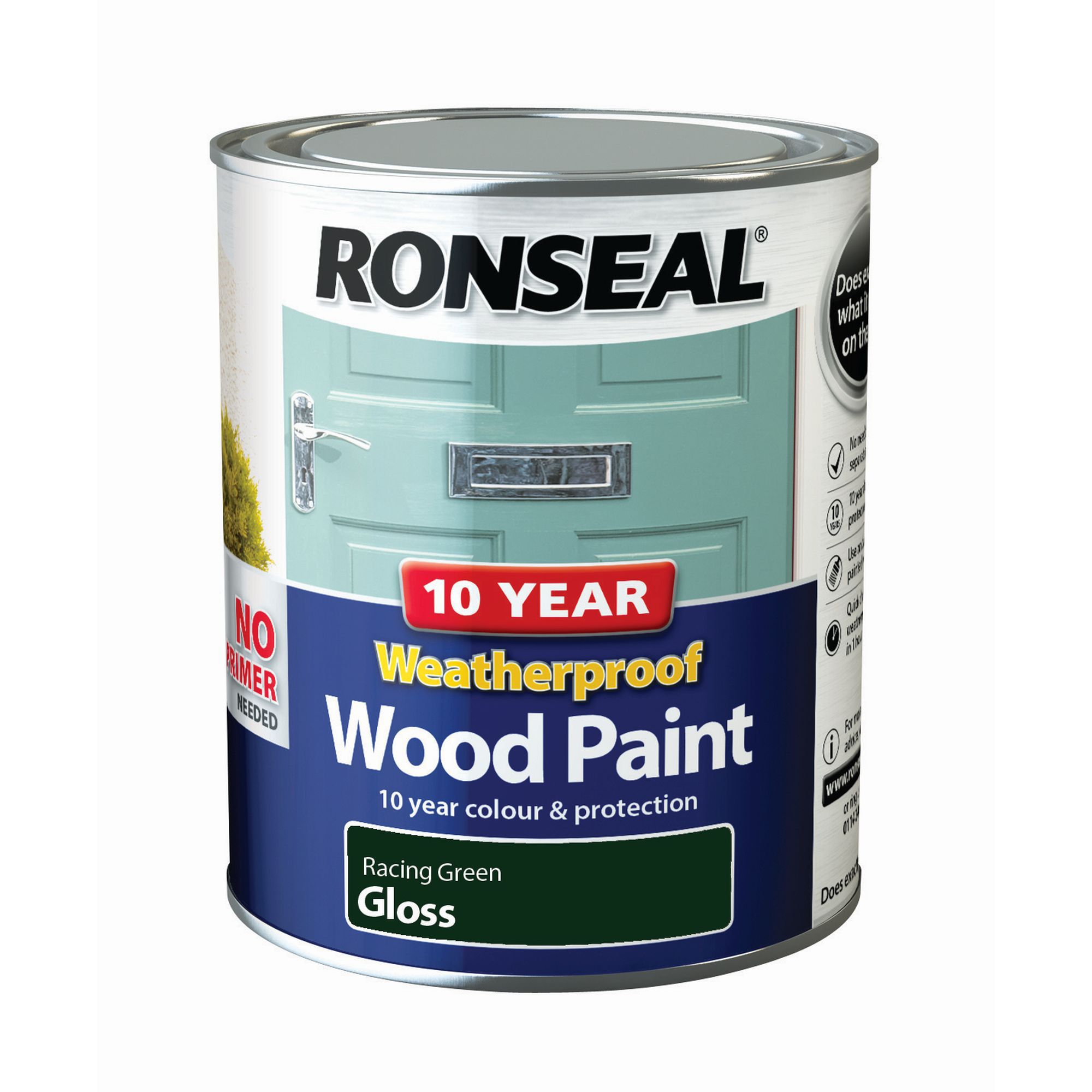 Ronseal Racing green Gloss Wood paint, 750ml DIY at B&Q