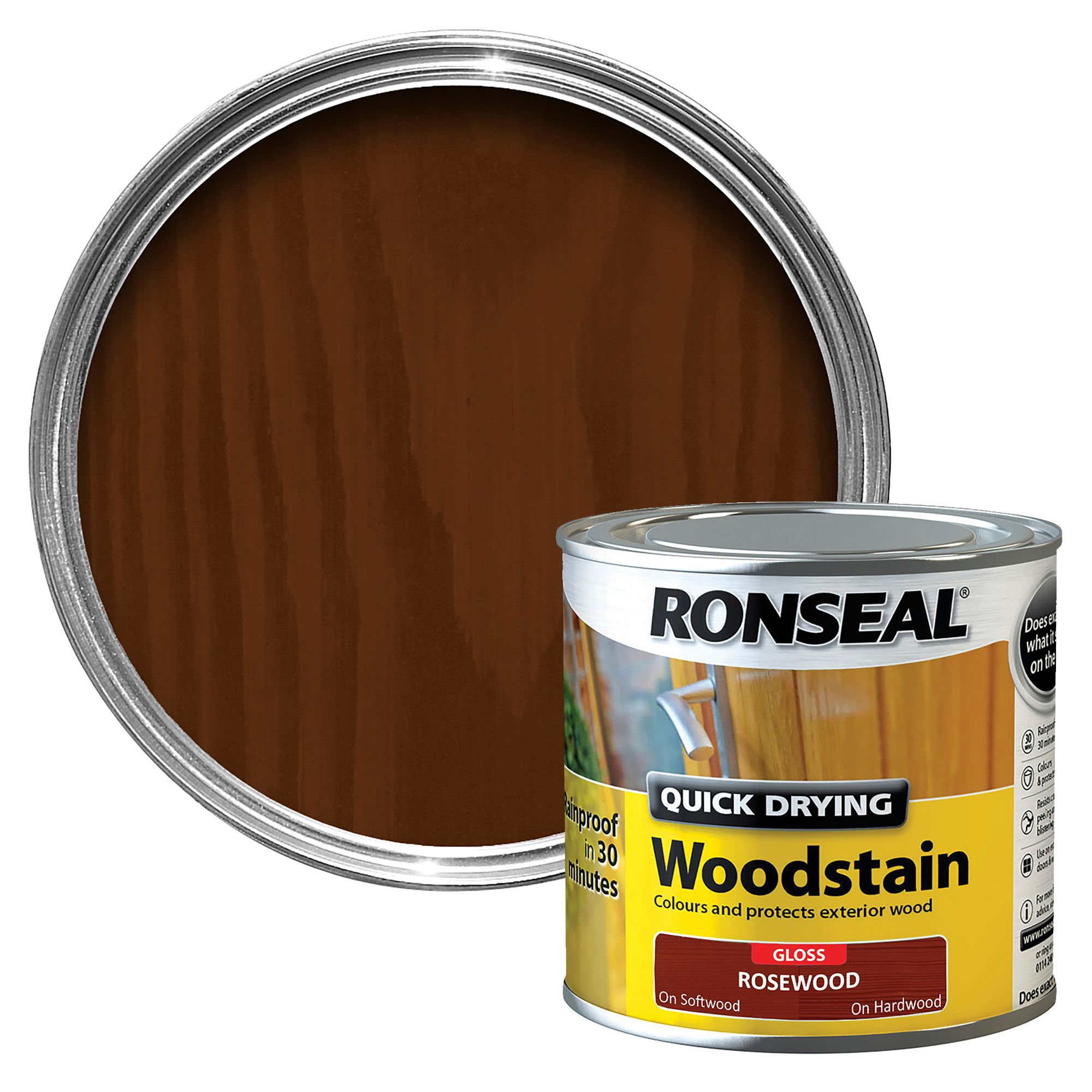 Ronseal Rosewood Gloss Wood stain, 250ml DIY at B&Q