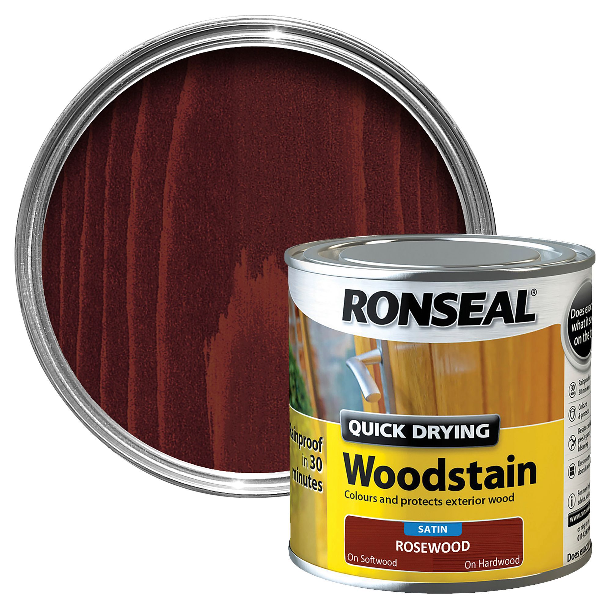 Ronseal Rosewood Satin Wood stain, 2.5L | DIY at B&Q