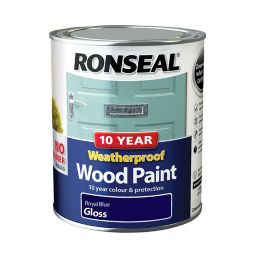 Ronseal Royal blue Gloss Wood paint, 750ml