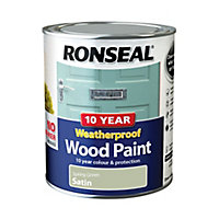 Ronseal Spring green Satinwood Exterior Wood paint, 750ml