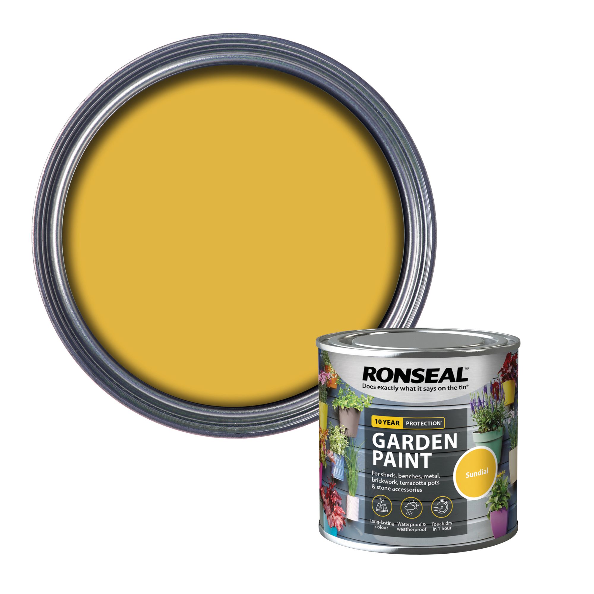 Ronseal Sun Dial Matt Multi-surface Exterior Protector Garden paint ...