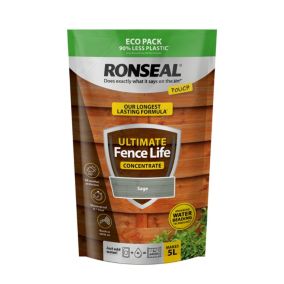 Ronseal Ultimate Fence Life Concentrate Sage Matt Exterior Wood paint, 950ml
