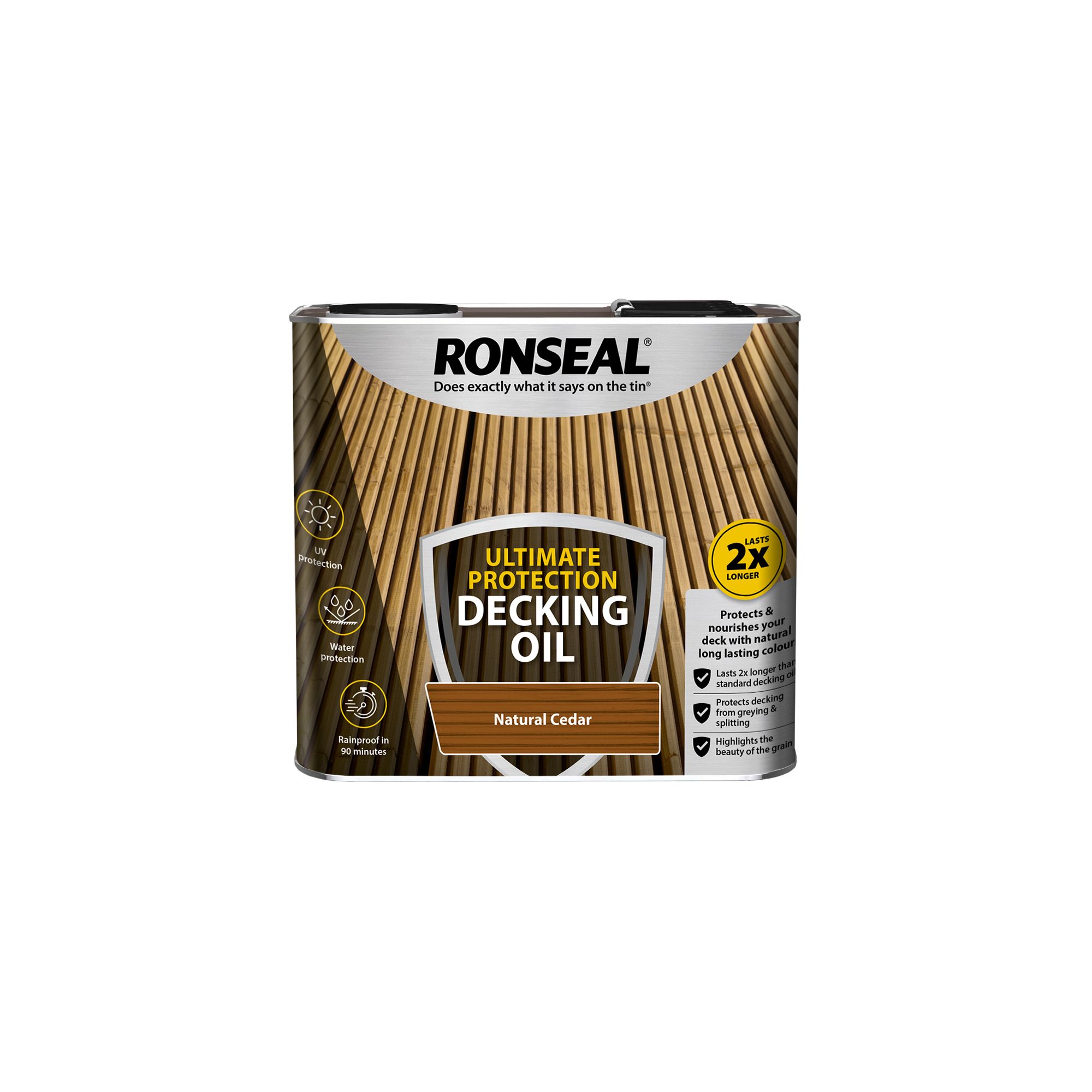 Ronseal Ultimate Natural cedar Decking Wood oil, 2.5L DIY at B&Q