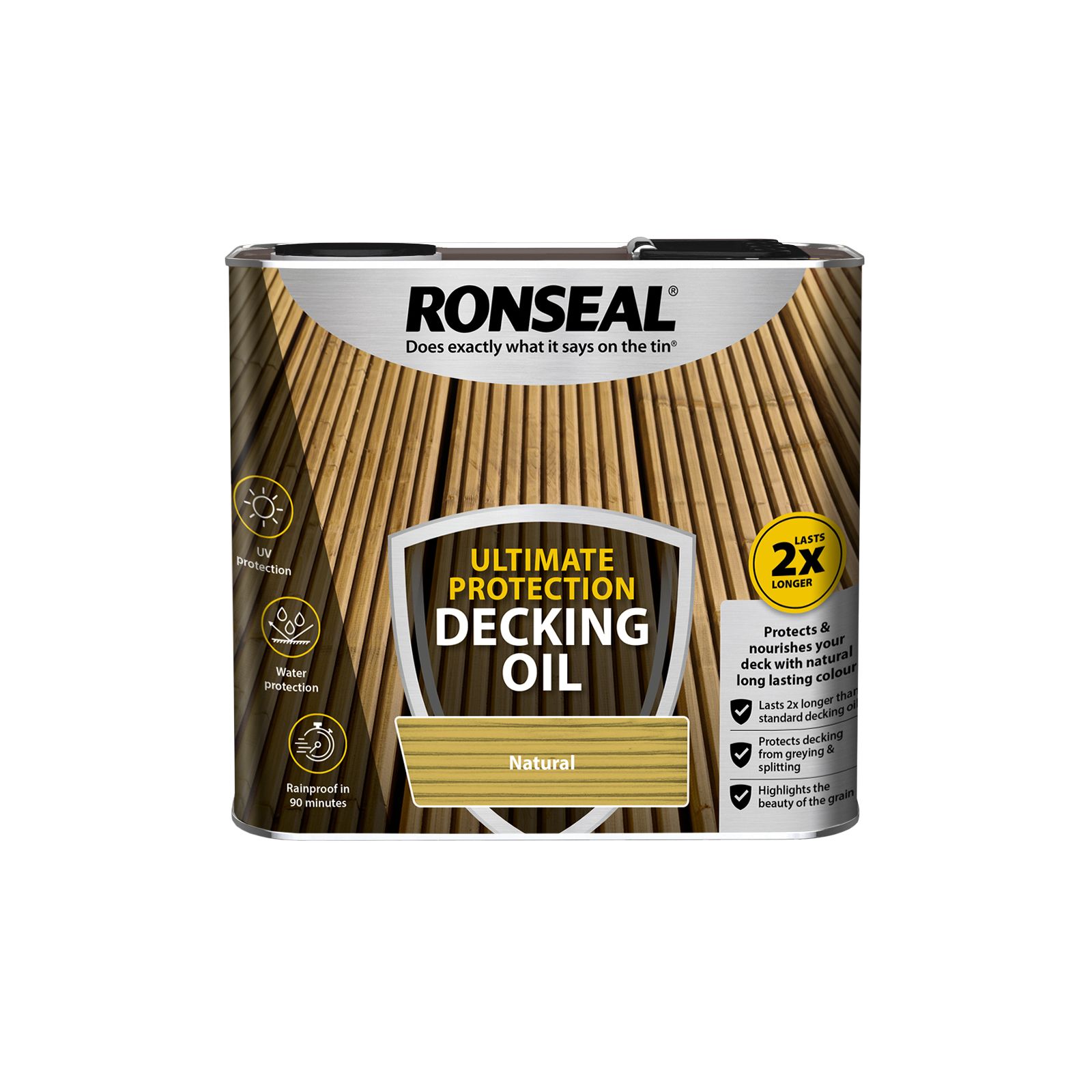 Ronseal Ultimate Natural Decking Wood oil, 2.5L