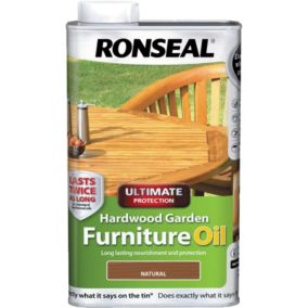 Ronseal Ultimate Natural Matt UV resistant Teak Furniture Wood oil, 1L
