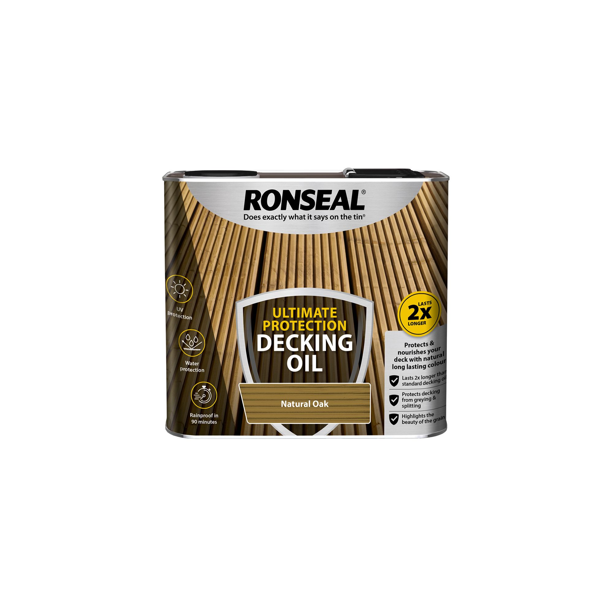 Ronseal Ultimate Natural oak Matt UV resistant Decking Wood oil 2.5L