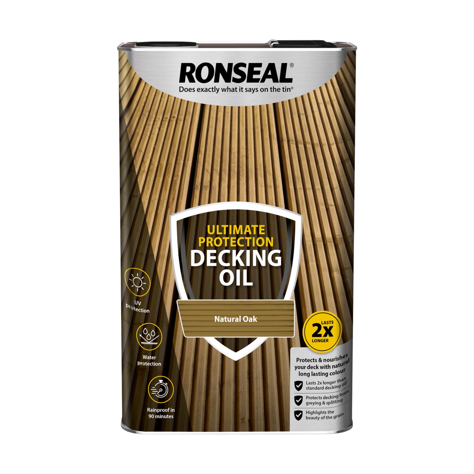 Ronseal Ultimate Natural oak Decking Wood oil, 5L