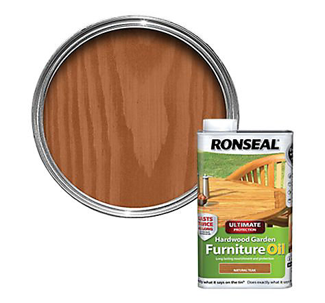 Ronseal Ultimate Natural Teak Furniture, Ronseal Ultimate Natural Teak Hardwood Garden Furniture Oil 1l