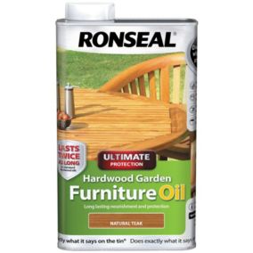 Ronseal Ultimate Natural teak Matt UV resistant Teak Furniture Wood oil, 1L