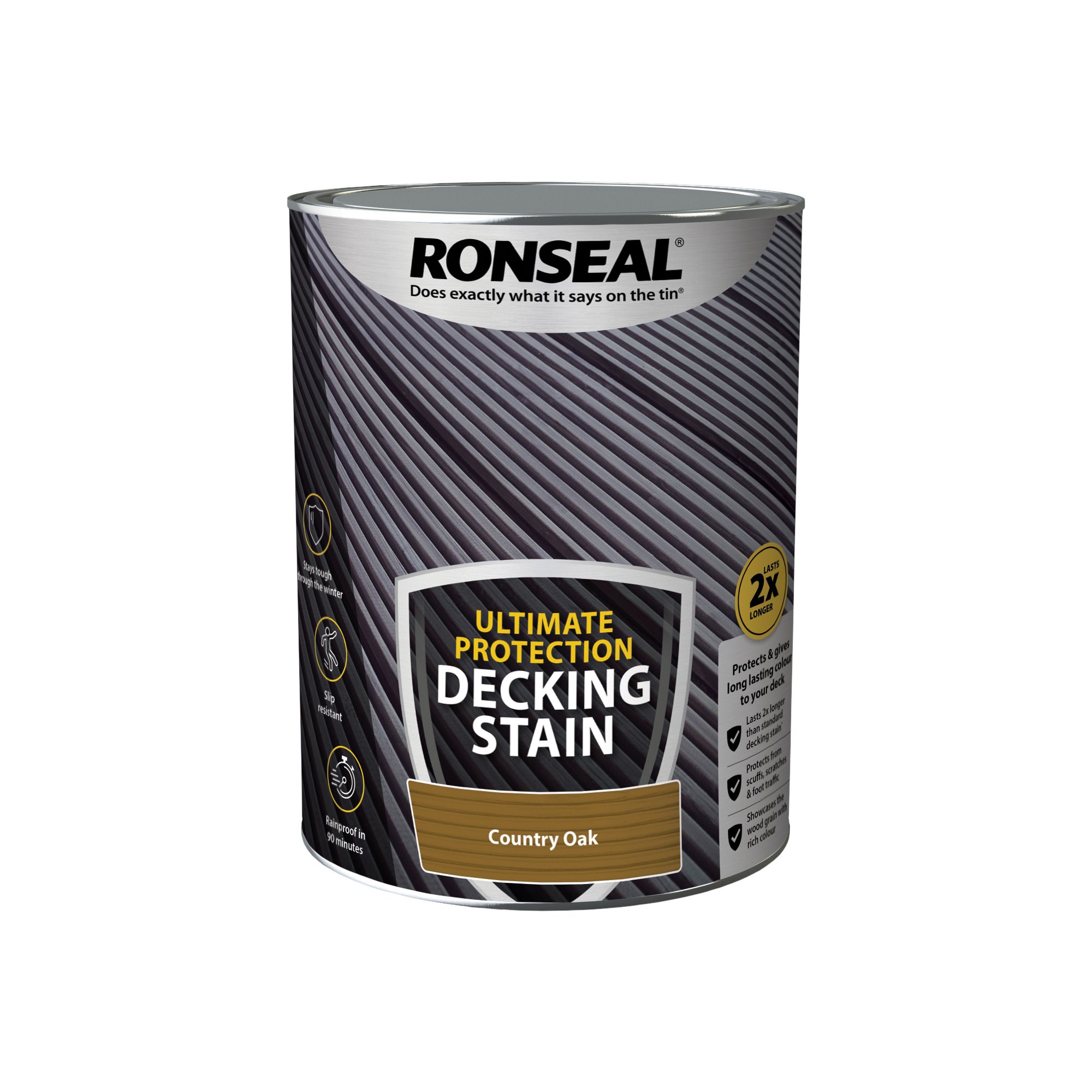 Ronseal Ultimate Protection 5Ltr Country Oak Anti Slip Decking Stain - 4