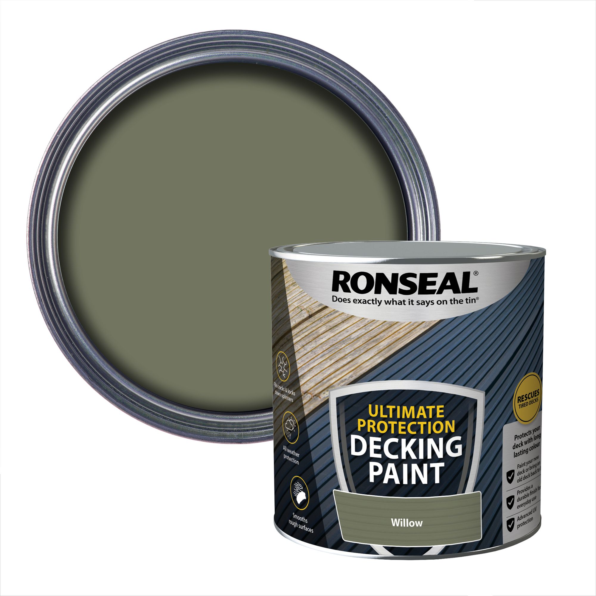 Ronseal Ultimate Protection Matt Willow Decking paint, 2.5L