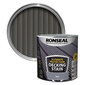 Ronseal Ultimate protection Slate Matt Decking Wood stain, 2.5L